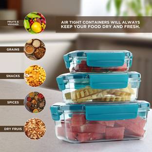 VEKSOR Plastic Fridge Container  - 250 ml, 650 ml, 1250 ml