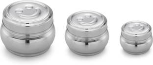 Dynore Stainless Steel Utility Container  - 280 ml, 230 ml, 170 ml
