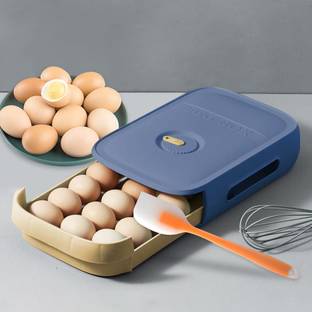 Amulakh Drawer Type Egg Storage Box, Vent Design, Anti-Collision Egg Container With Lid Plastic Egg Separator