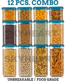 SKYHEART Plastic Grocery Container  - 1500 ml, 1100 ml, 550 ml