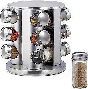 Feeling mall Glass, Steel Cereal Dispenser  - 200 g