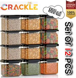 Crackle Plastic Grocery Container  - 500 ml