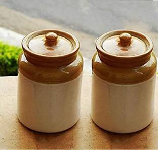 CPV CRAFTS Ceramic Pickle Jar  - 1000 ml