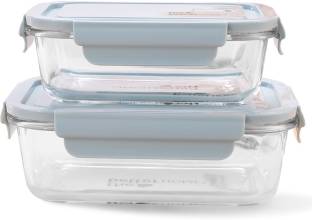 The Better Home 2- Airtight Food Container & Tiffin Set | Leak Proof| Micro, Freezer & Oven Safe 2 Containers Lunch Box