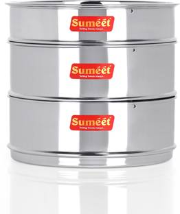 Sumeet Stainless Steel Utility Container  - 3300 ml, 1250 ml, 800 ml