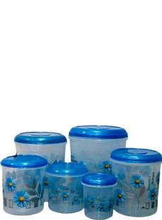 Cinura Kitchenware Plastic Grocery Container  - 1000 ml, 2000 ml, 3000 ml, 3000 ml, 2000 ml, 1000 ml