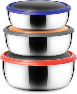 BERTOL KITCHENWARE Steel Utility Container  - 950 ml, 700 ml, 400 ml