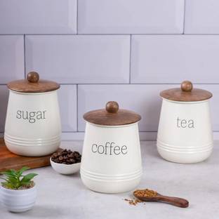 Metallure Iron Tea Coffee & Sugar Container  - 1000 ml