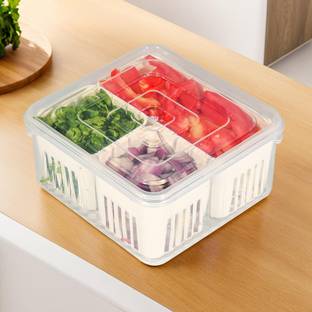 KUBER INDUSTRIES Plastic Fridge Container  - 4 L