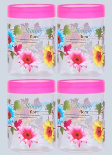 8INN Flora Pink Jars for Food Storage Container  - 1 L