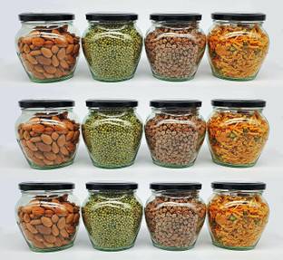 SKWAION Glass Grocery Container  - 400 ml