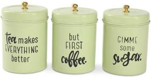 dudki Stainless Steel Tea Coffee & Sugar Container  - 800 ml