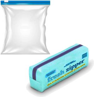 Fresh Zipper Multi-Purpose Storage Slider Bags | COMBO PACK | (S X 5), (M X 5), (L X 5) | Plastic Storage Pouch