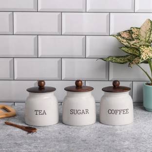 Metallure Iron Tea Coffee & Sugar Container  - 800 ml