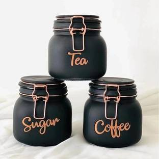Hemtik Glass Tea Coffee & Sugar Container  - 900 ml