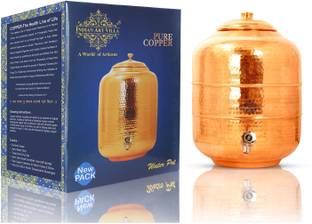 IndianArtVilla Copper Utility Container  - 10 L