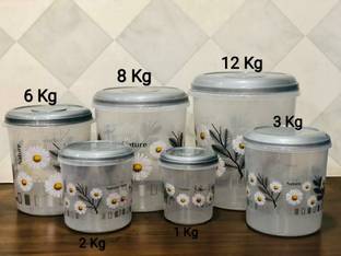 uma khodal Plastic Grocery Container  - 12 L, 8 L, 6 L, 2 L, 1 L
