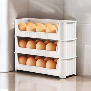 DNkitch Plastic 30 Grid Egg Storage Box Egg Refrigerator Storage Tray for Fridge Kitchen Storage Basket