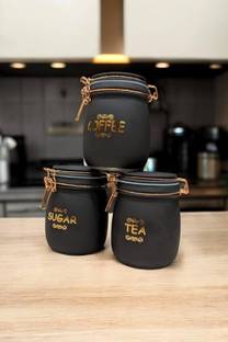 Avastro Glass Tea Coffee & Sugar Container  - 890 ml