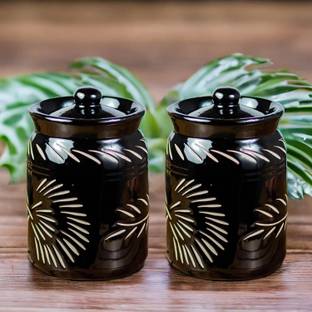 ZEB ENTERPRISES Ceramic Pickle Jar  - 1000 ml