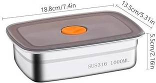NAKSHT Stainless Steel Fridge Container  - 1000 ml