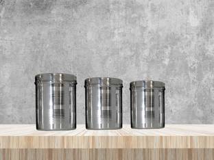 THEFLYFOUR Steel Grocery Container  - 500 ml, 400 ml, 300 ml