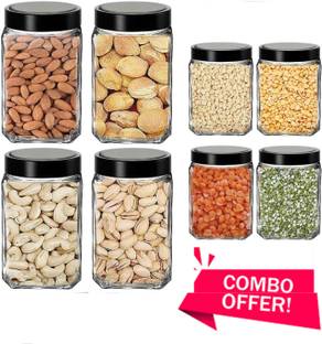 vency shoppy Glass Grocery Container  - 1000 ml