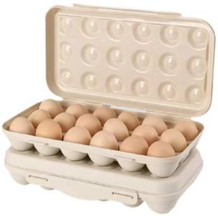 Coozico Plastic Plastic Egg Tray Holder/Container/Storage Organizer Storage Basket