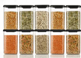 4 SACRED Plastic Grocery Container  - 1100 ml