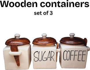 Fariya Ceramic Tea Coffee & Sugar Container  - 1000 ml