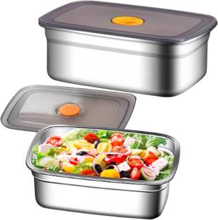 goskenterprise Stainless Steel, Polypropylene Fridge Container  - 1000 ml