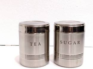 Boxy Steel Tea Coffee & Sugar Container  - 800 ml