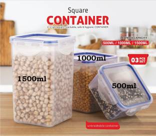 Ekta Product Plastic Grocery Container  - 500 ml, 1000 ml, 1500 ml