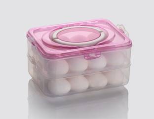 JIGSHTIAL Plastic Egg Container  - 2 dozen