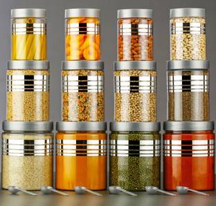 DhaBrij Plastic Grocery Container  - 1200 ml, 650 ml, 350 ml, 250 ml