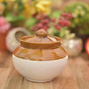 THE HIMALAYA CRAFT Ceramic Pickle Jar  - 600 ml