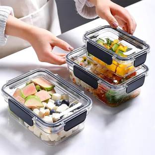 SATANI Plastic Fridge Container  - 1200 ml, 800 ml, 300 ml