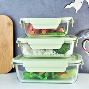 BABALIFINCH Glass Utility Container  - 800 ml, 520 ml, 310 ml