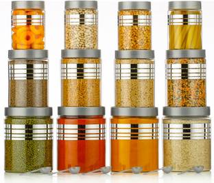 DhaBrij Plastic Grocery Container  - 1200 ml, 650 ml, 350 ml