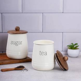 Metallure Iron Tea Coffee & Sugar Container  - 1000 ml