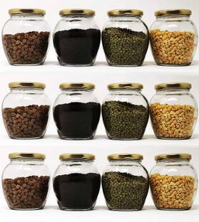 Urva Fashion Glass Grocery Container  - 400
