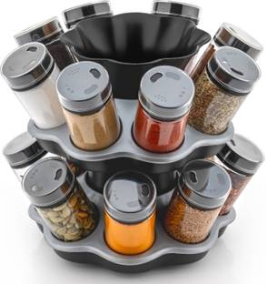 EXODUS Containers Kitchen Rack Plastic 360 DEGREE ROTATING SPICE RACK