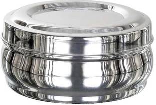 Milimercury Stainless Steel Dabba l Puri Dabba l Papad Dabba l Flat Dabba l Chapta Dabba  - 500 ml स्टील ग्रोसरी कंटेनर