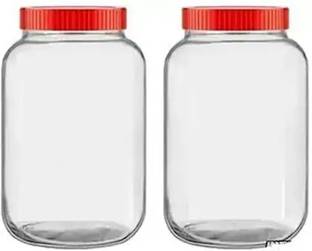 tirth hub Glass Grocery Container  - 2000 ml