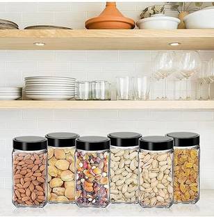 YANSH LIFE STYLE Glass Grocery Container  - 1000 ml
