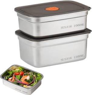 Zigmo Stainless Steel Utility Container  - 1000 ml, 1500 ml