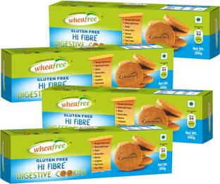 wheafree Gluten Free Hi-Fibre Digestive Cookies (Combo of 4) Cookies Biscuit