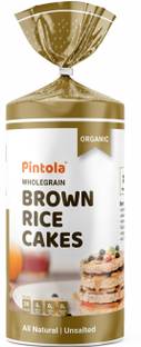 Pintola Organic Wholegrain Brown Rice Cakes (All Natural, Unsalted) High Fiber High Fiber Biscuit