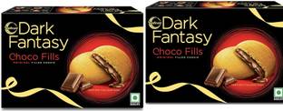 Sunfeast Dark Fantasy CHOCOFILL Cookies with Choco Crème | Perfect Snack Cookie Cake Biscuit