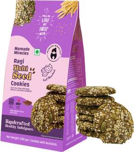 MOMADE MIRACLES Ragi Multi Seed Cookies | Millet Cookies Biscuit